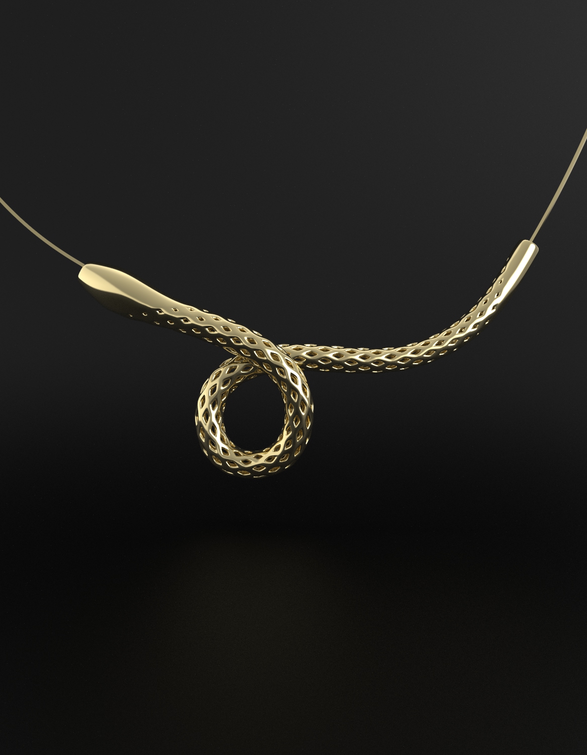 Snake Serpent Necklace Statement Jewelry