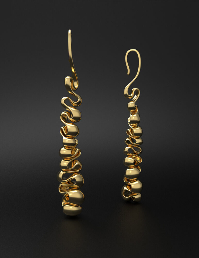 honey earrings in gold