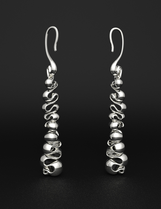 Designer Jewellery: Statement Earrings by FLOA Design UK – Silver Honey Earrings