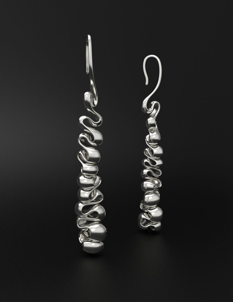 silver honey earrings