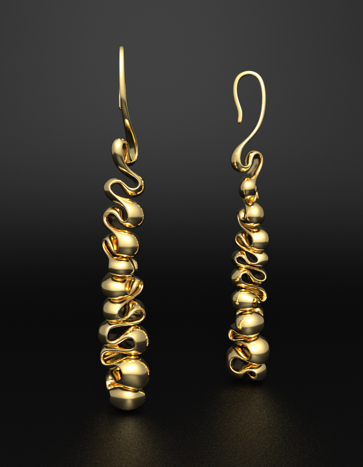 Gold statement earrings