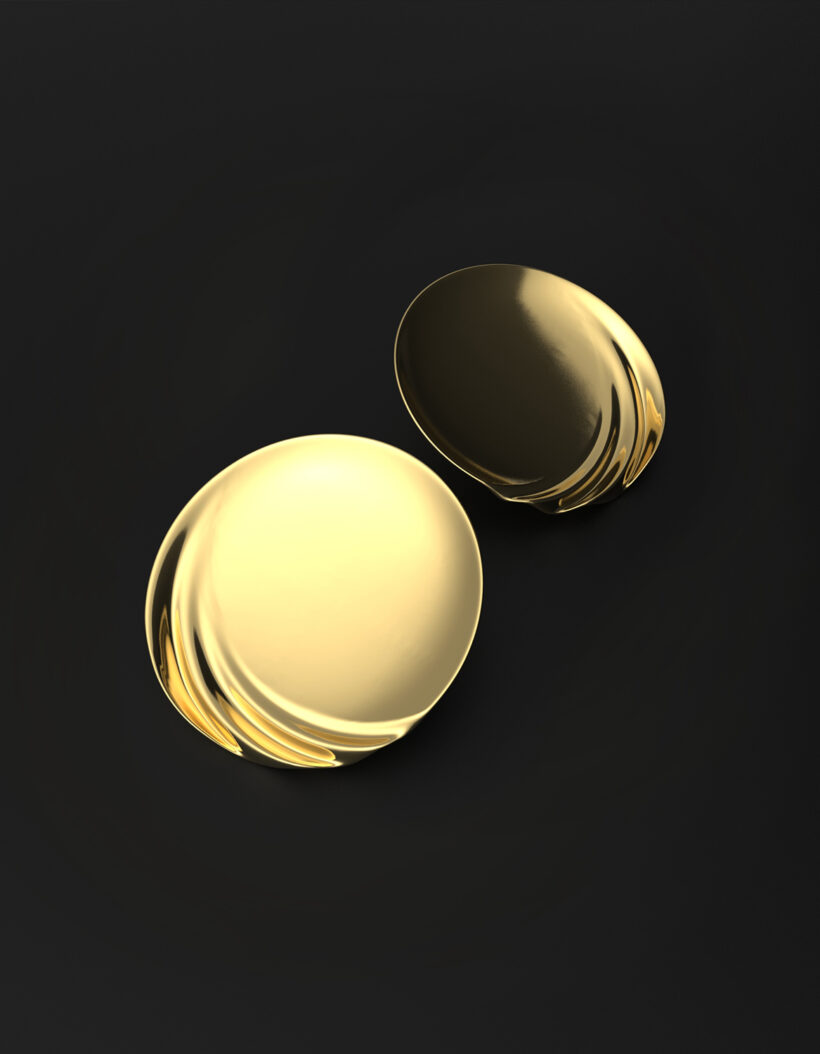 small round gold earrings