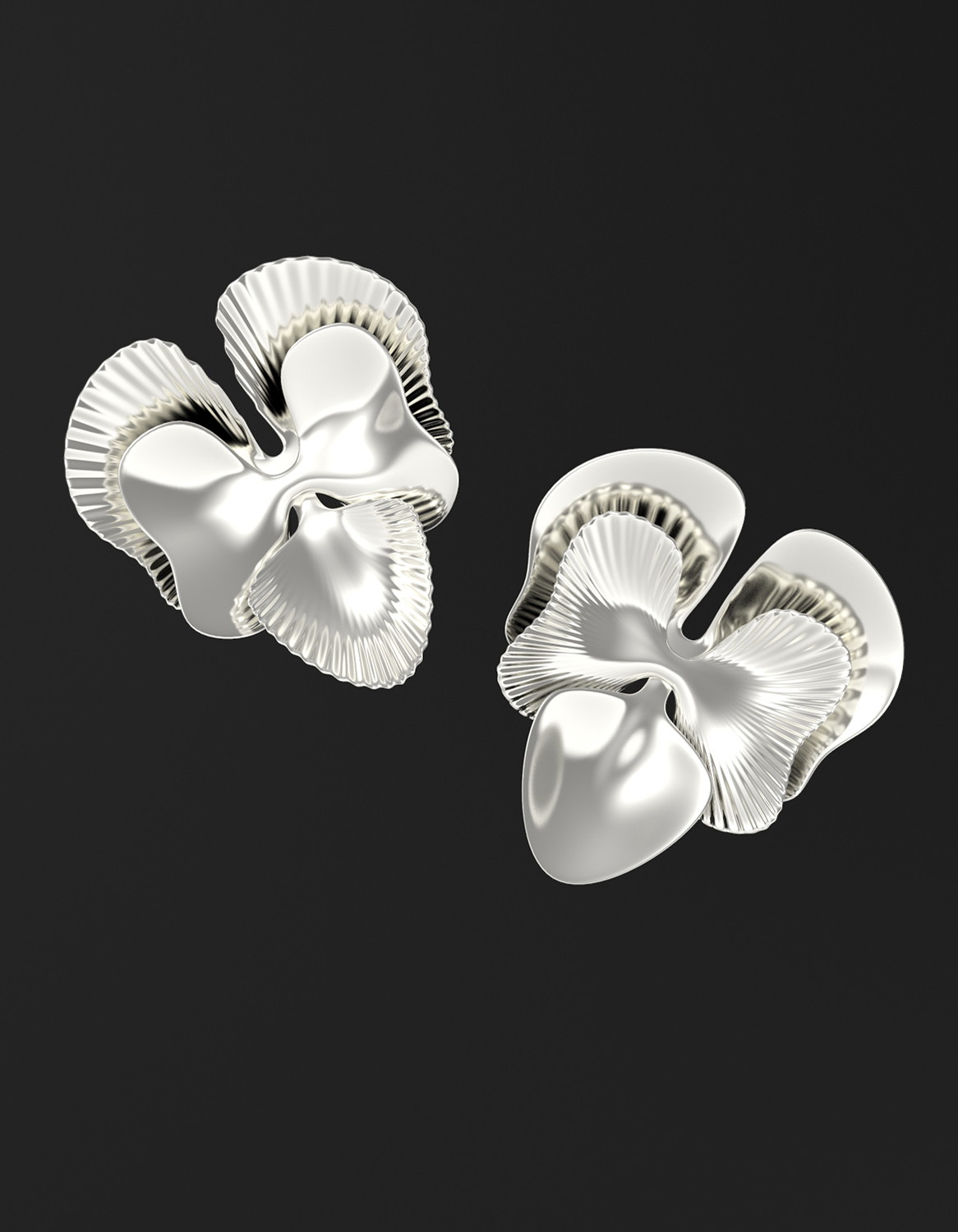 Maximalist Jewellery - silver flower earrings Maximalist Jewellery - silver flower earrings