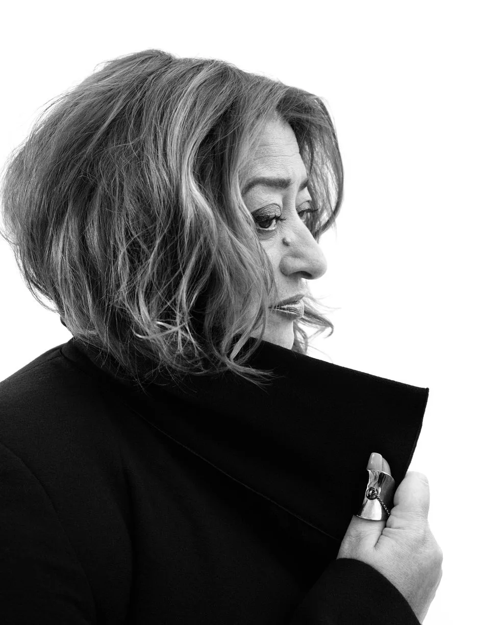 Great Leaders: Zaha Hadid Portrait photograph BY PHILIP SINDEN FOR HARPER'S BAZAAR