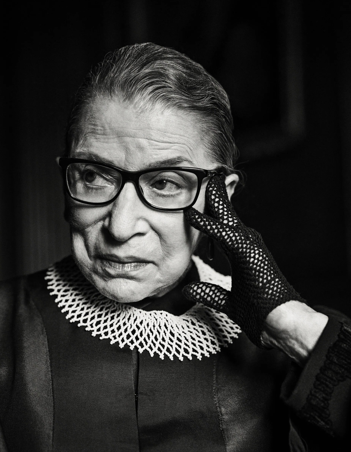 Ruth Bader Ginsburg wearing designer necklace Ruth Bader Ginsburg wearing designer necklace
