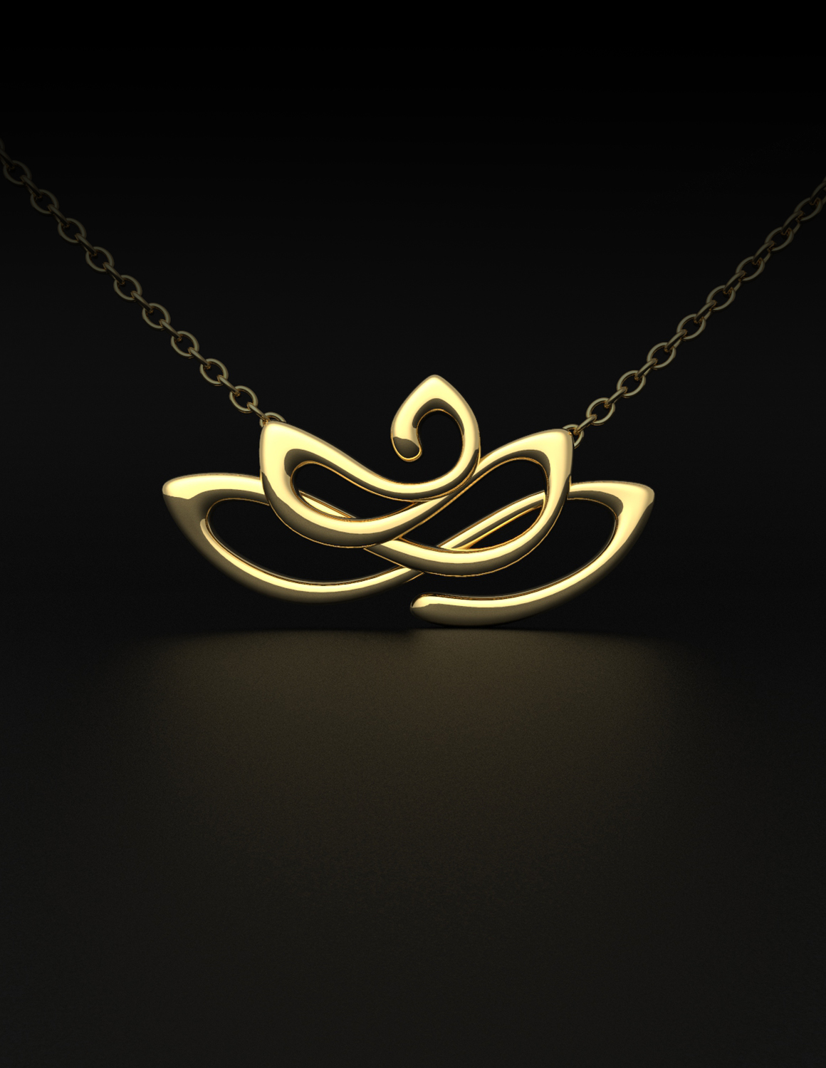 gold lotus necklace