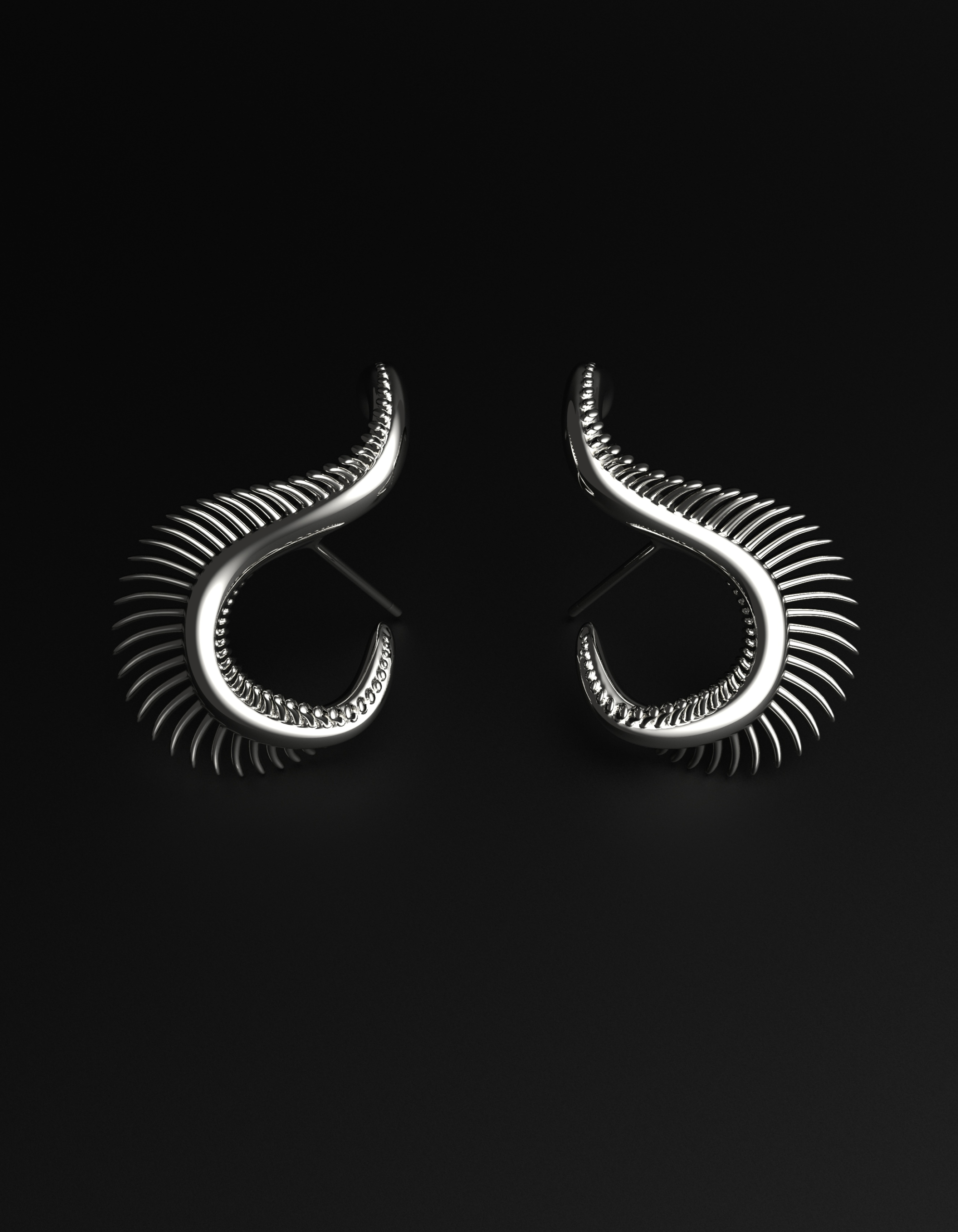 designer stud earrings for women in silver by Floa Design designer stud earrings for women in silver by Floa Design