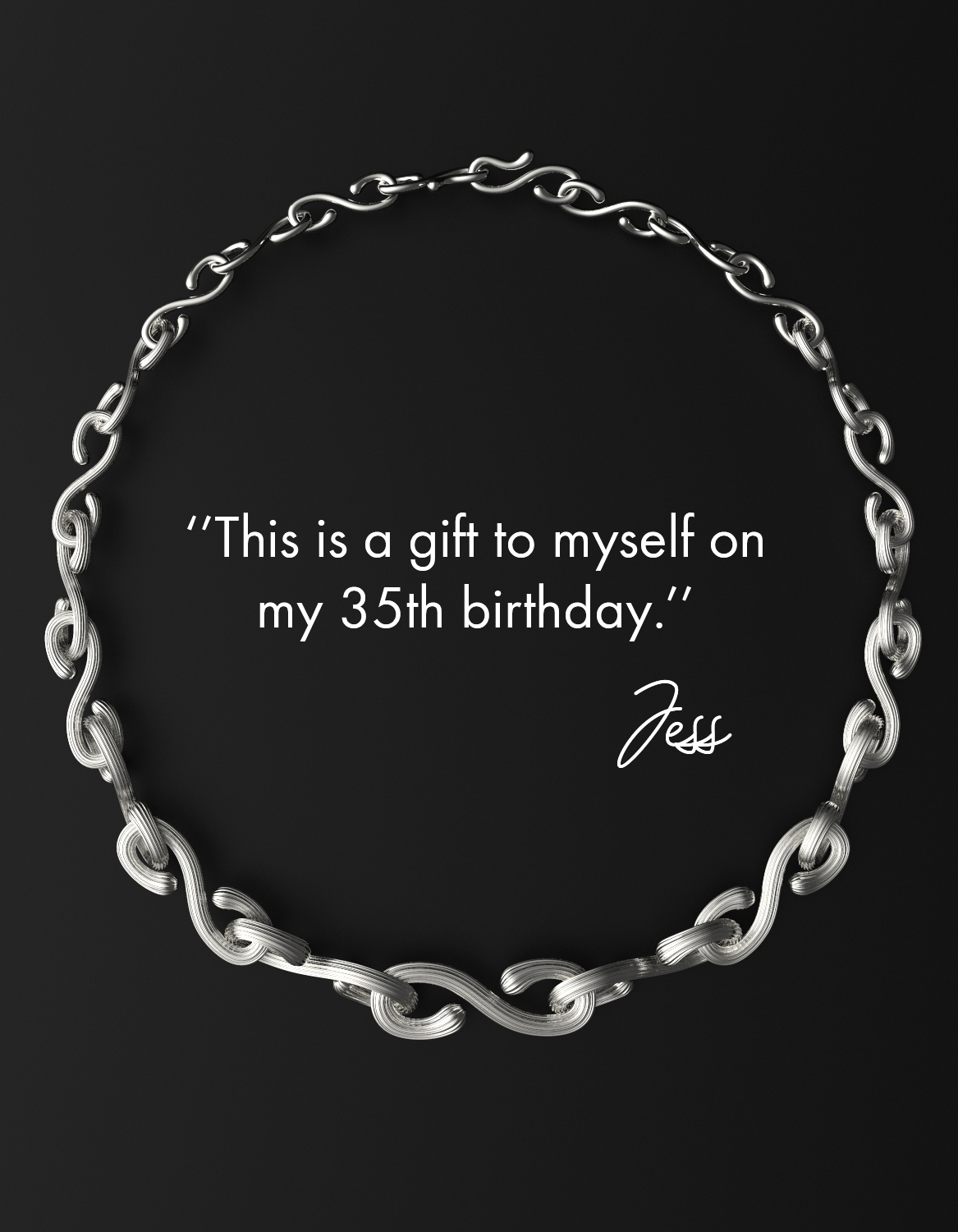 Silver chain link necklace Silver chain link necklace