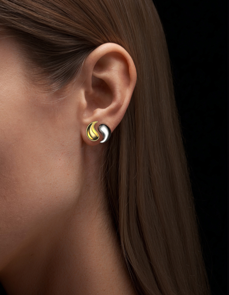 can you wear gold and silver together: earrings Can you wear gold and silver together