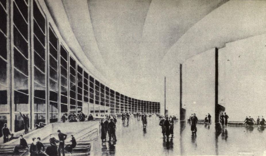 Ukrainian State theater Foye Interior by Bel Geddes